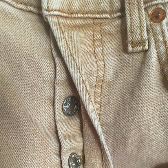 RE/DONE '70s Ultra High Waist Stove Pipe Jeans in Washed Khaki - Picture 6 of 9